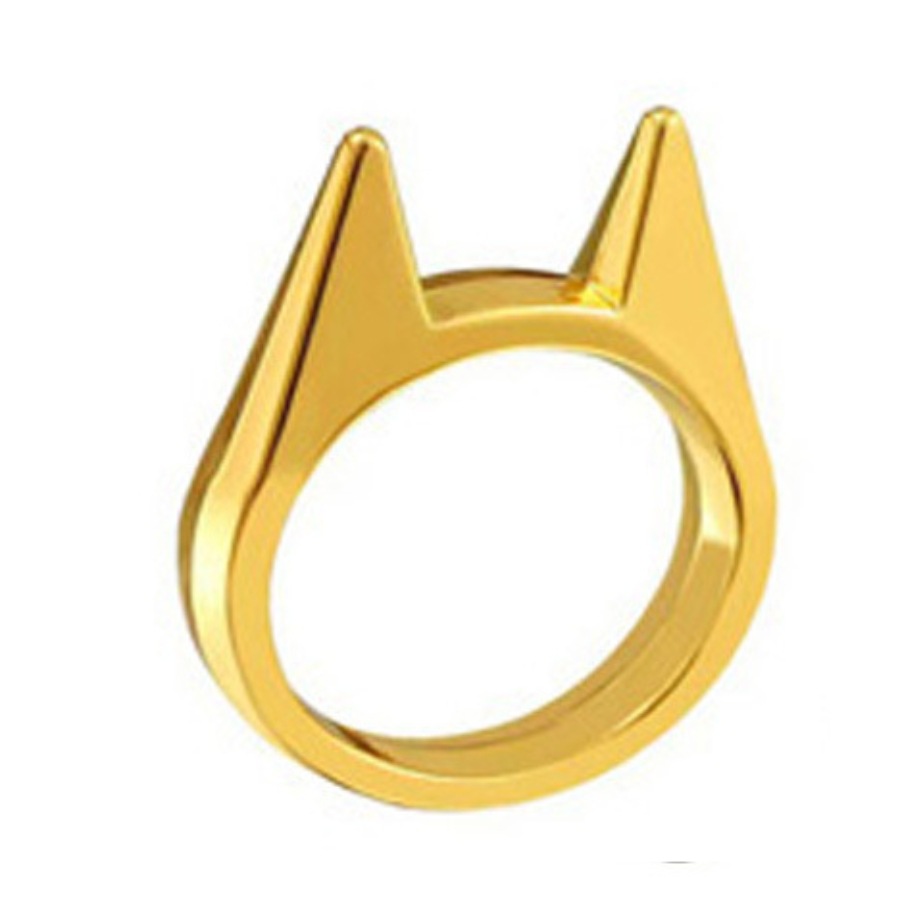 Anti-body cat ear single finger buckle ring window breaker women's anti-wolf men's outdoor supplies cat ear anti-body ring