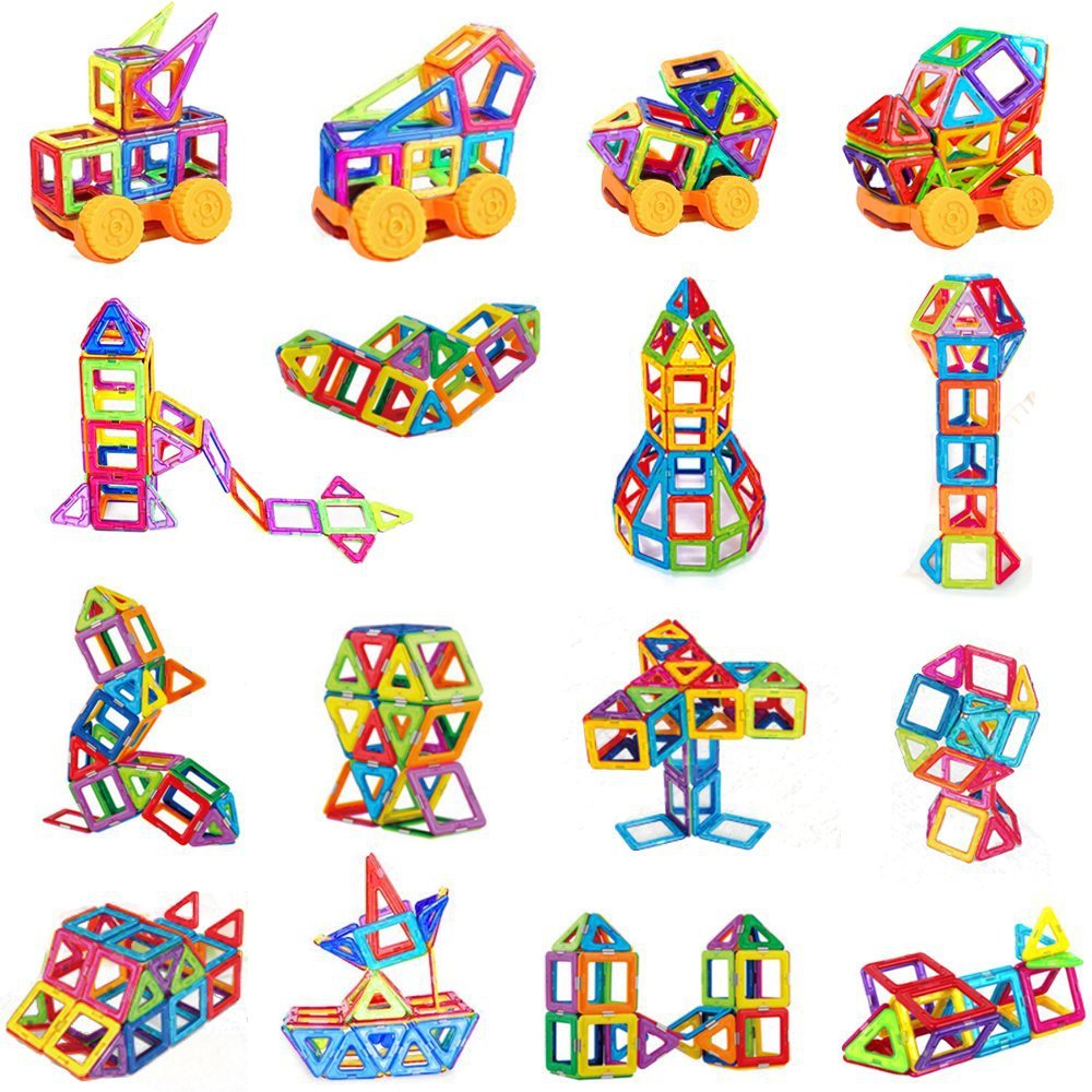 Factory direct magnetic piece building blocks set DIY creative building blocks assembled educational children play magnetic building blocks