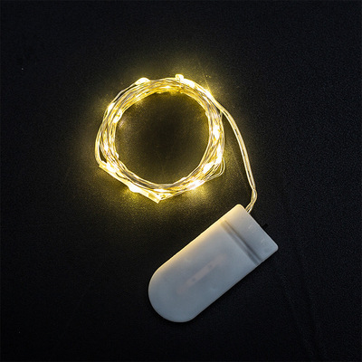 1m2 meter LED copper wire light string cake decoration button light string flowers gift copper wire light string 2032 gift box Light Wire