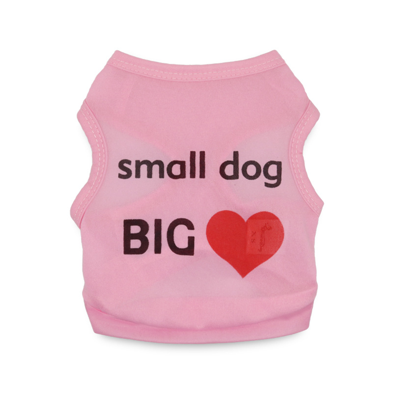 Pet supplies wholesale dog clothes 5-style polyester large and small dog pet vest spring and summer