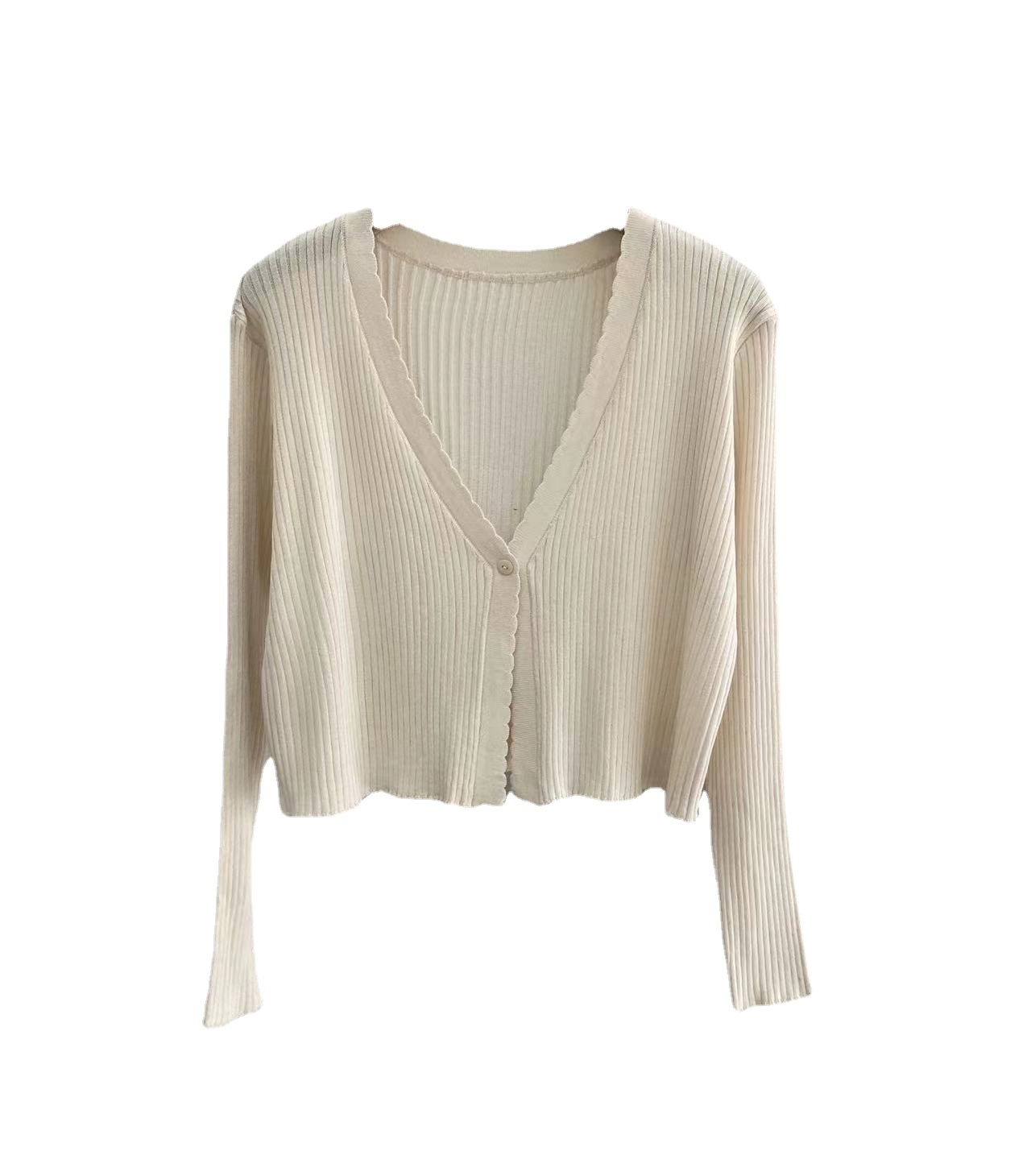 Knitted Cardigan Women's Summer Thin Simple New Air-conditioning Shirt Long-sleeved Short Small Shawl Outer Top Sunscreen Shirt