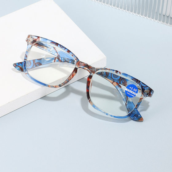 New Jiangnan impression reading glasses fashion Anti-blue light reading glasses wholesale women's gold glasses HD reading glasses