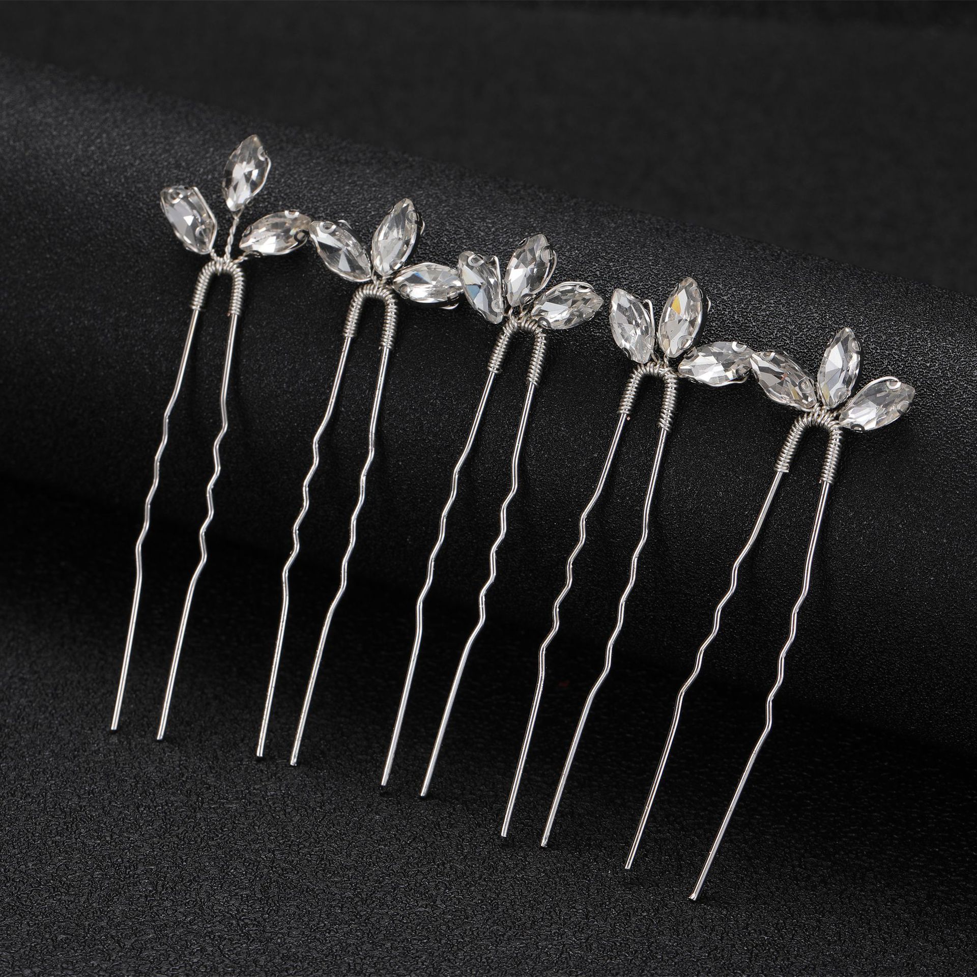 Europe and the United States cross-border 3 a group of diamond hairpin U-shaped hair pin headwear factory direct cross-border wholesale