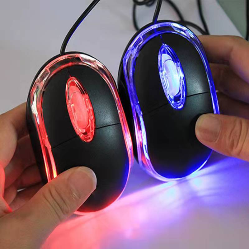 Small optical mouse colorful wired USB portable compact business gift mouse universal mouse