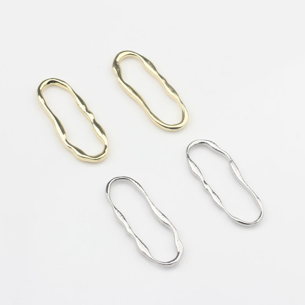 Alloy irregular geometric shaped hollow bending small pendant DIY Handmade Jewelry earrings nail accessories material
