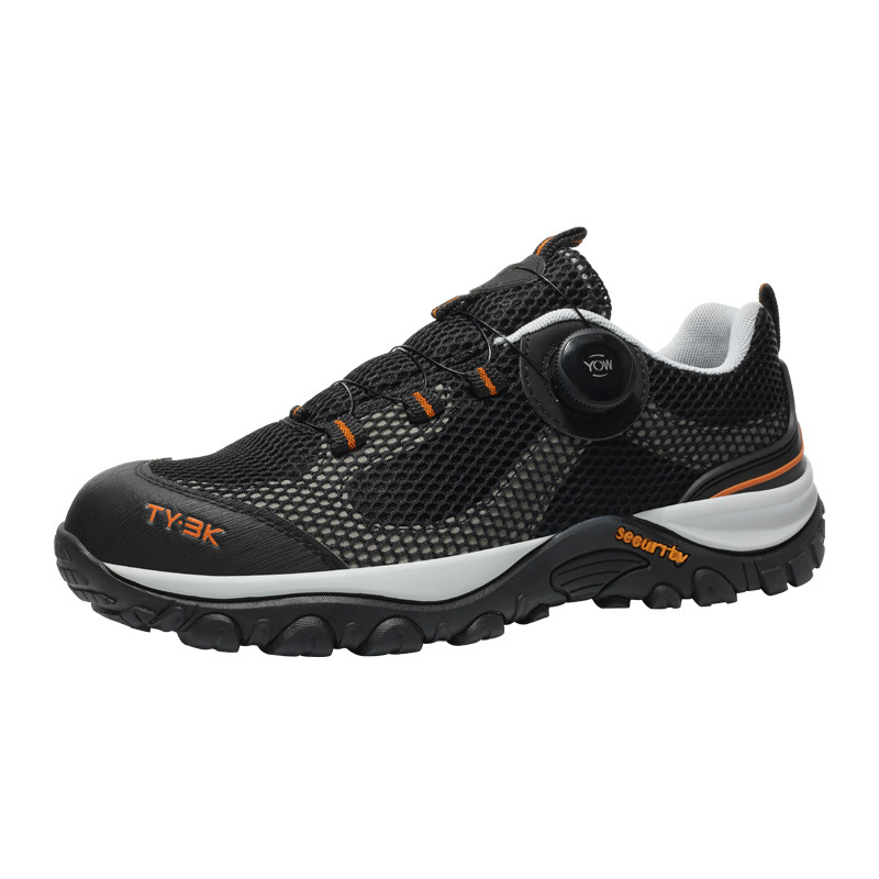 Winter Labor Protection Shoes Anti-smashing and Anti-piercing Men's Comfortable Breathable Rotary Buckle-free Shoelace Low-top Construction Site Safety Shoes