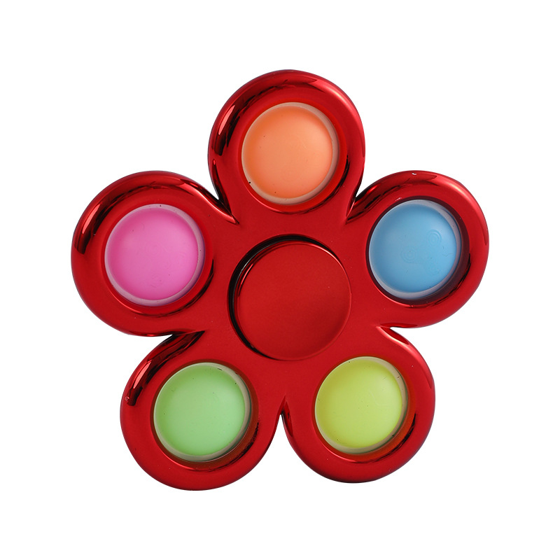 New electroplated silicone bubble pinch music fingertip gyro set children's toys press rodent pioneer manufacturers wholesale