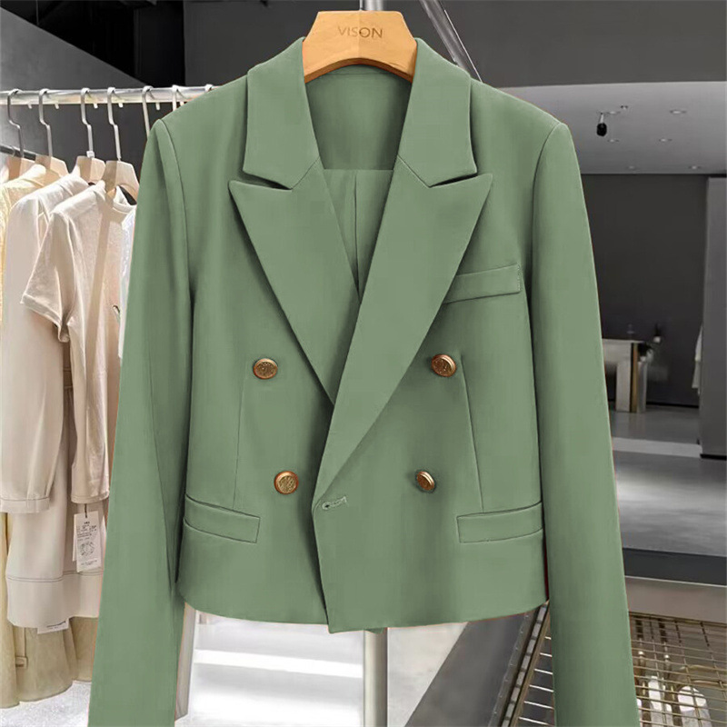 Suit jacket for women 2024 avocado autumn new foreign trade elegant fried street short small casual suit