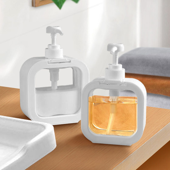 New transparent sub-bottling bathroom hand sanitizer sub-bottling plastic press bottle visual emulsion sub-bottling empty bottle