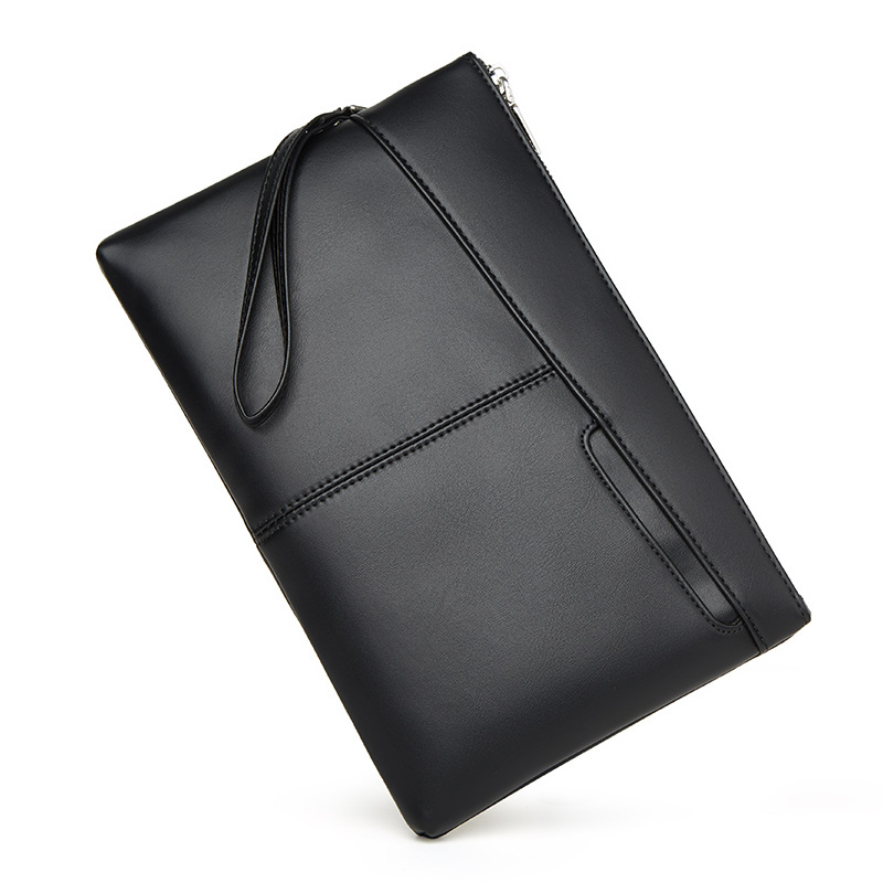 New Men's Clutch Bag PU Leather Clutch Bag Soft Surface Waterproof Business Mobile Phone Bag Underarm Bag Cross-border Explosions