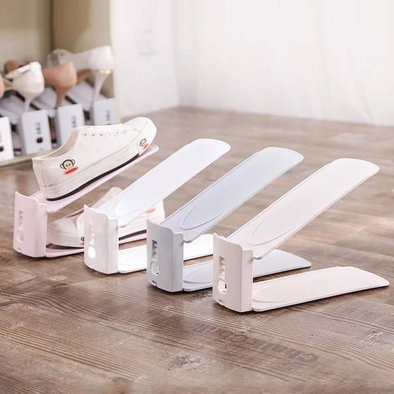 Factory Thickened Three-gear Adjustable Shoe Rack Home Dormitory Finishing Artifact Shoe Cabinet Storage Double-layer Shoe Bracket