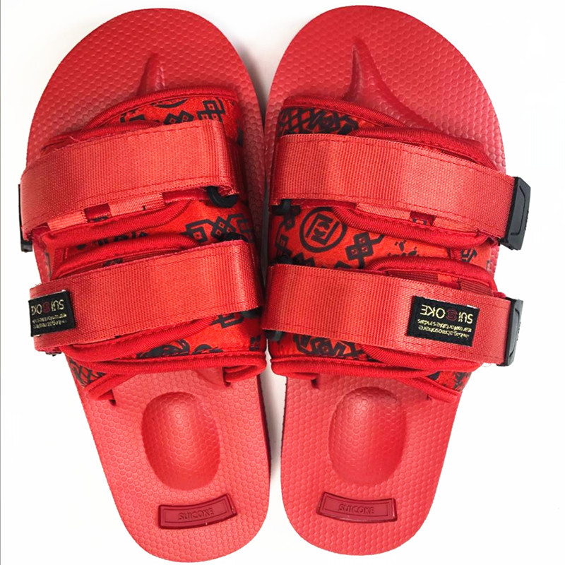 Summer sucoke slippers men's trendy couple's beach shoes Japanese style trendy brand fashionable sandals women's outdoor thick-soled slipper