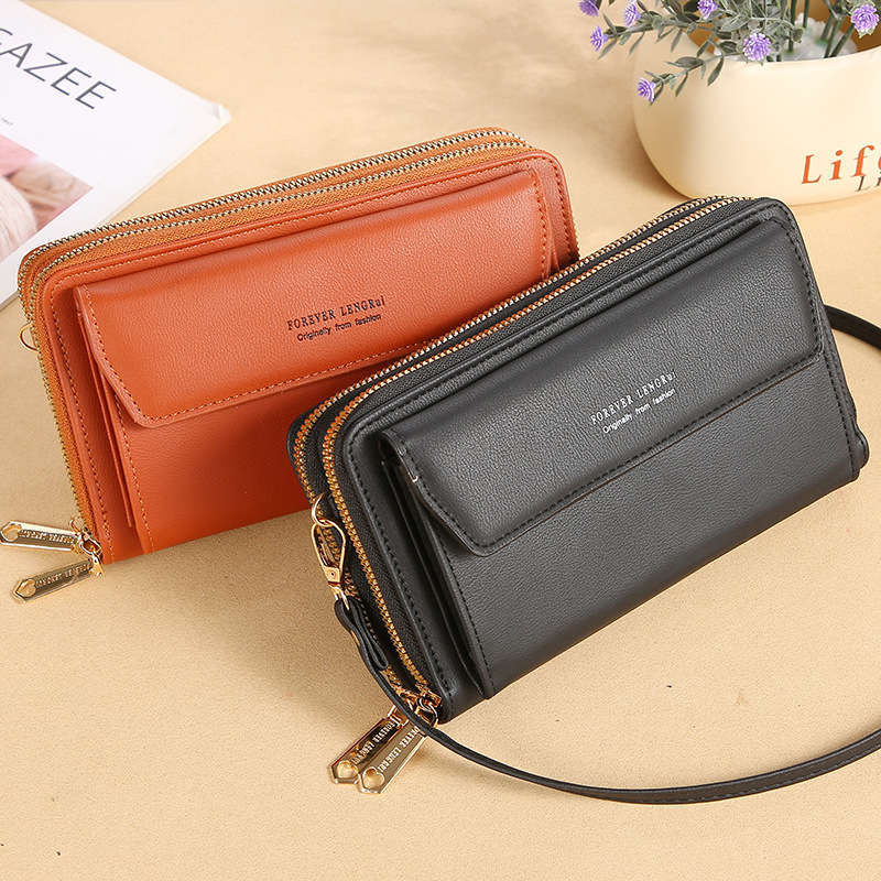 Lonny New Ladies Crossbody Bag Korean Style Summer Fashion Shoulder Bag All-match Large Capacity Double Zipper Mobile Phone Bag