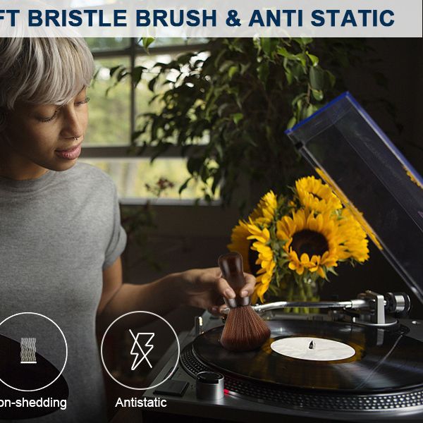 Record cleaning brush anti-static dustproof cleaning brush fiber brush professional anti-static dust removal and dust cleaning
