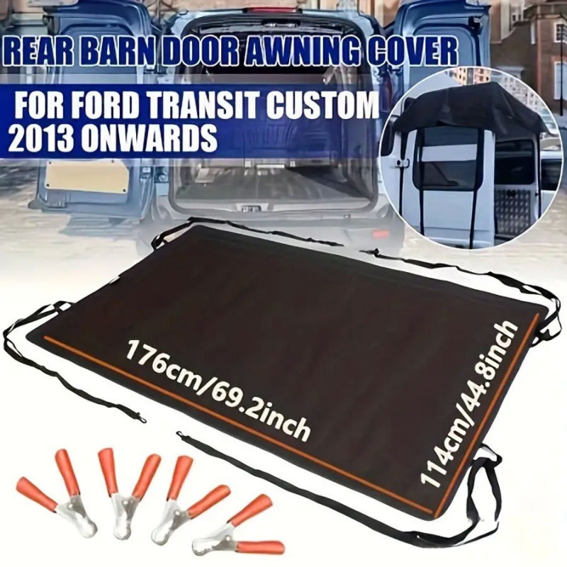Thickened Waterproof Sunshade Oxford Cloth Tail Door Sunshade for RV Transport RV Barn Cover Rain Cover Sunshade