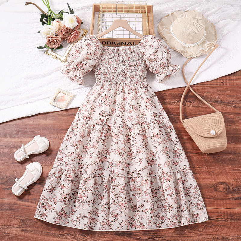 Girls Skirt Large Children's Clothing 2024 Cross-border New European and American Girls 7-12 Years Old Foreign Style Princess Style dress