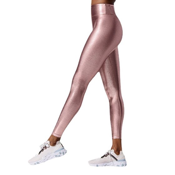 New bronzing yoga pants high waist slim pencil pants sports fitness leggings cropped breathable casual pants wholesale