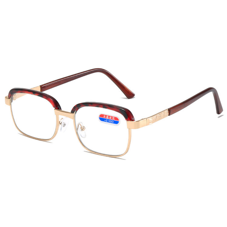 New glass vintage eyebrow reading glasses for the elderly reading glasses large frame fashion comfortable metal crystal reading glasses