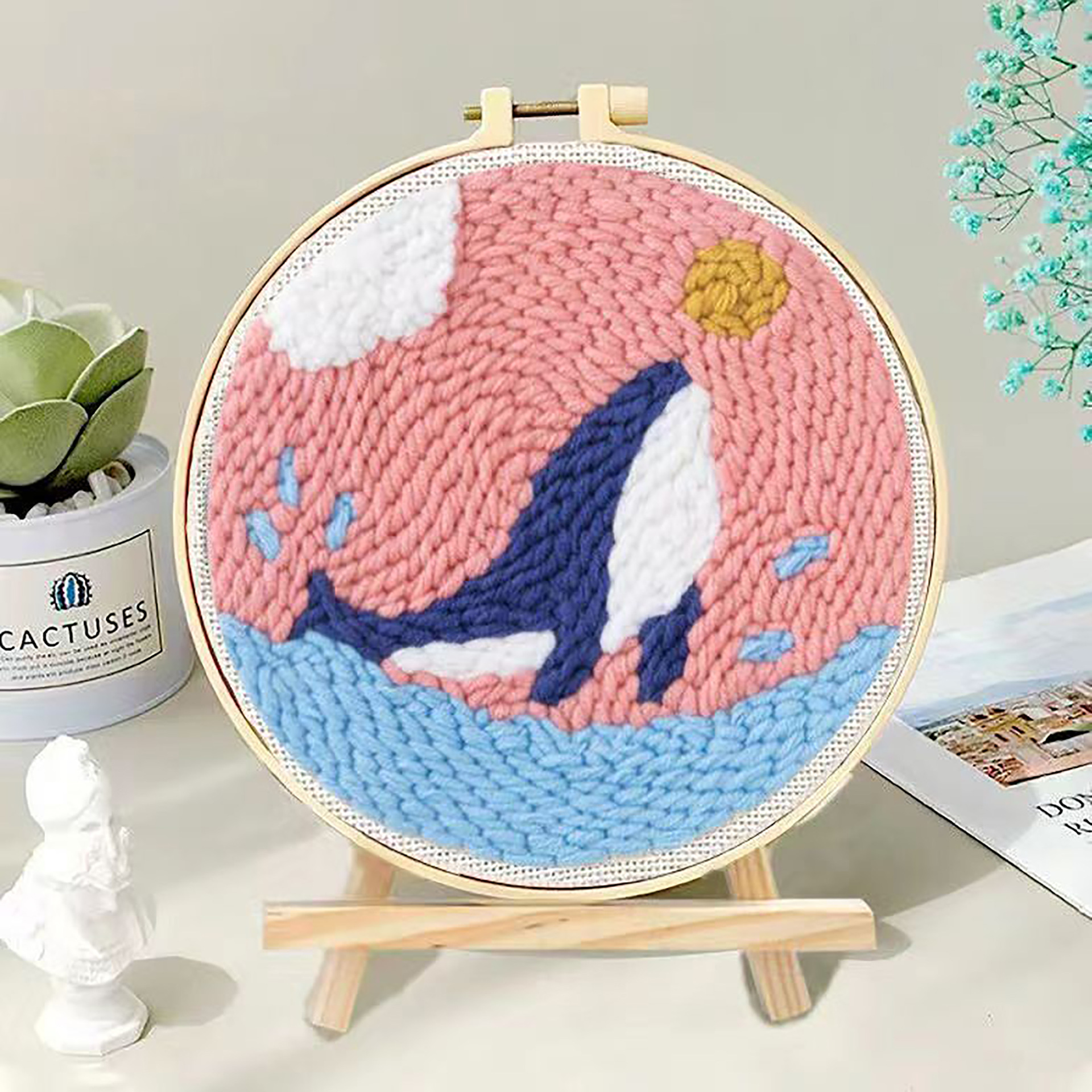 Russian poke embroidery handmade embroidery poke music beginner DIY embroidery poke embroidery gift material package 20*20