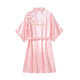 Morning Robe Wedding Women's Wedding Silk Birthday Party Nightgown Stopper Red Bride Bridesmaid Group Hand Ceremony Ice Silk Pajamas