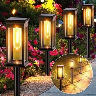 Solar Light Outdoor Garden Light Household Waterproof Garden Tungsten Wire Lawn Floor Light Outdoor Atmosphere Decorative Street Light