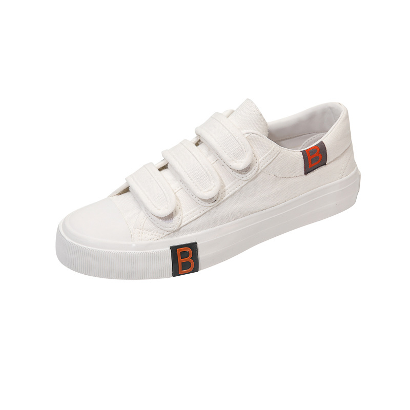 Velcro Canvas Shoes Women's 2024 Spring New White Shoes Korean-style All-match Trendy Shoes Student Cloth Shoes Casual Sneakers