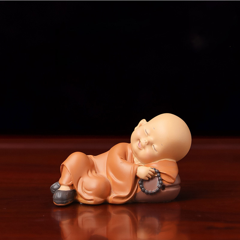 Internet Popular Creative Little Monk Desk Home Decoration Huineng Monk Resin Crafts Desk Tea Table Decoration