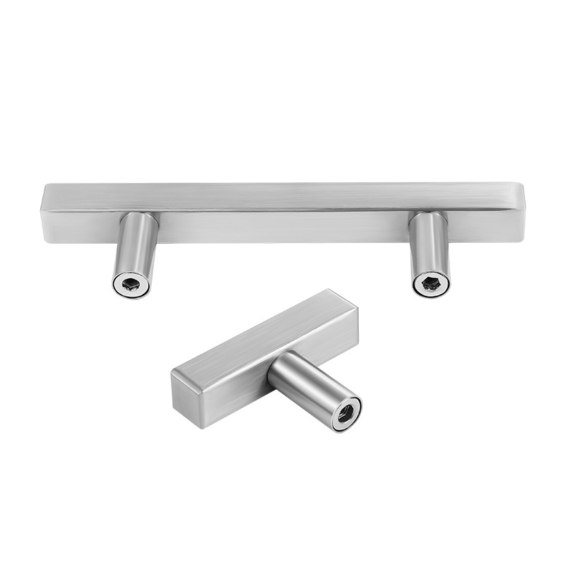 Stainless Steel Handle Kitchen Cabinet Long Handle Drawer American Style Handle Furniture Clothes Cabinet Door Handle Square Tube Round Foot Handle