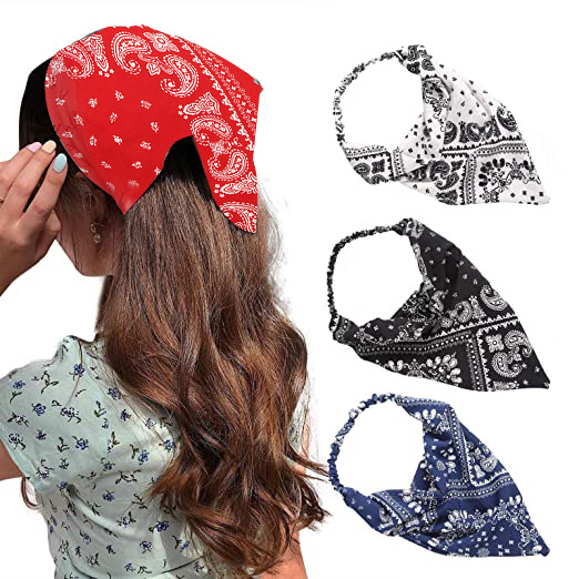 Amazon Bohemian Triangle Elastic Rubber Band Hair Band Creative French Retro Romantic Headscarf Wholesale