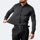 Cross-border foreign trade Korean slim-fit elastic shirt men's shirt Amazon foreign trade simple business thin shirt men