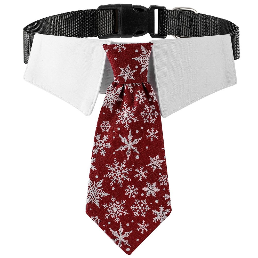 Tanpopo Christmas Pet Collar Tie Pet Clothing Pet Accessories Small Medium and Large Dog Tie