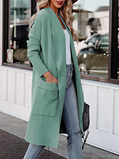 2022 autumn and winter Europe and the United States cross-border women's clothing Amazon casual long solid color warm coat coat