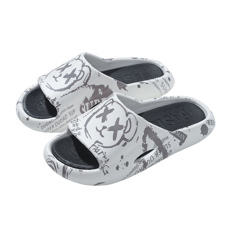 Slippers men's summer outdoor fashion ins beach home shit feeling bath thick bottom couple Men's wholesale sandals