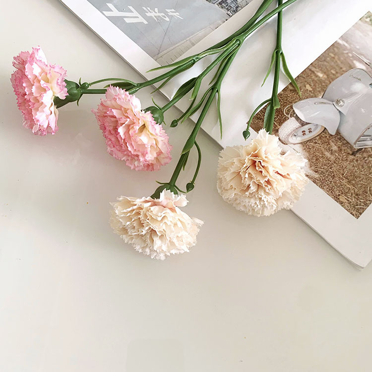 Simulation Short Carnation Teachers' Day Holiday Gift Factory Home Soft Design Photography Props Fake Flowers