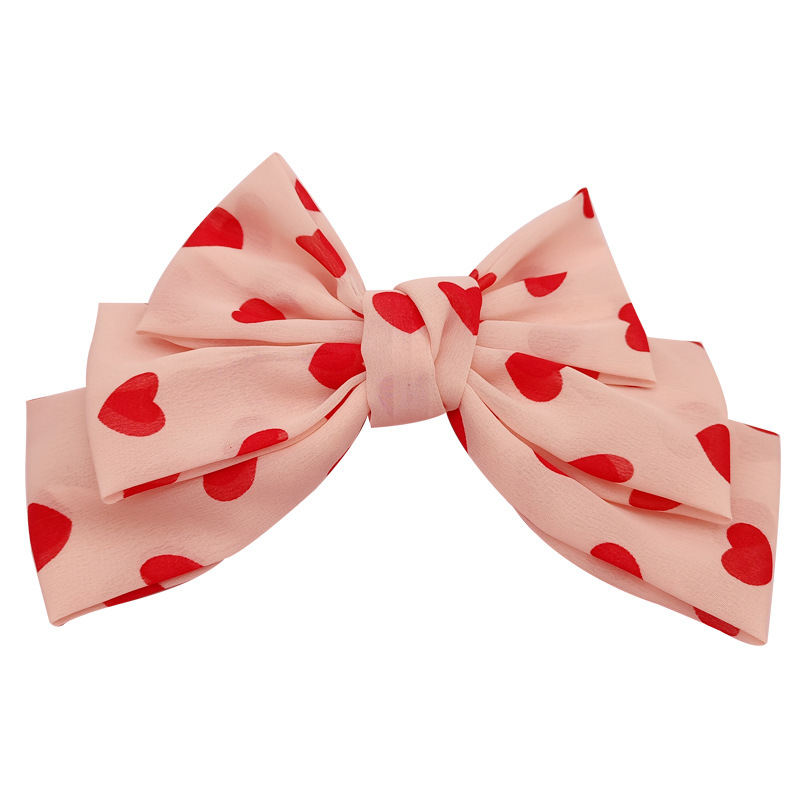 Big Bow Headwear Hairpin Back of Head Hair Accessories Women's Japanese and Korean Style Pony Tail Clip Internet Popular Love Wave Dot Spring Clip