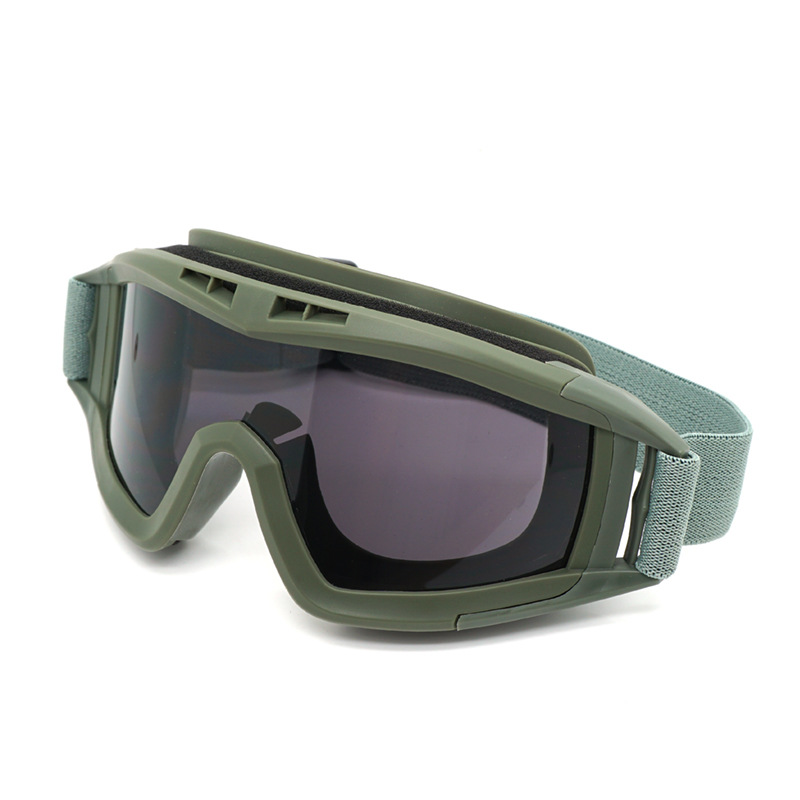 Desert Locust Army Fan Glasses Tactical Goggles Impact-resistant Goggles CS Equipment Army Green Sand-proof Windproof Glasses