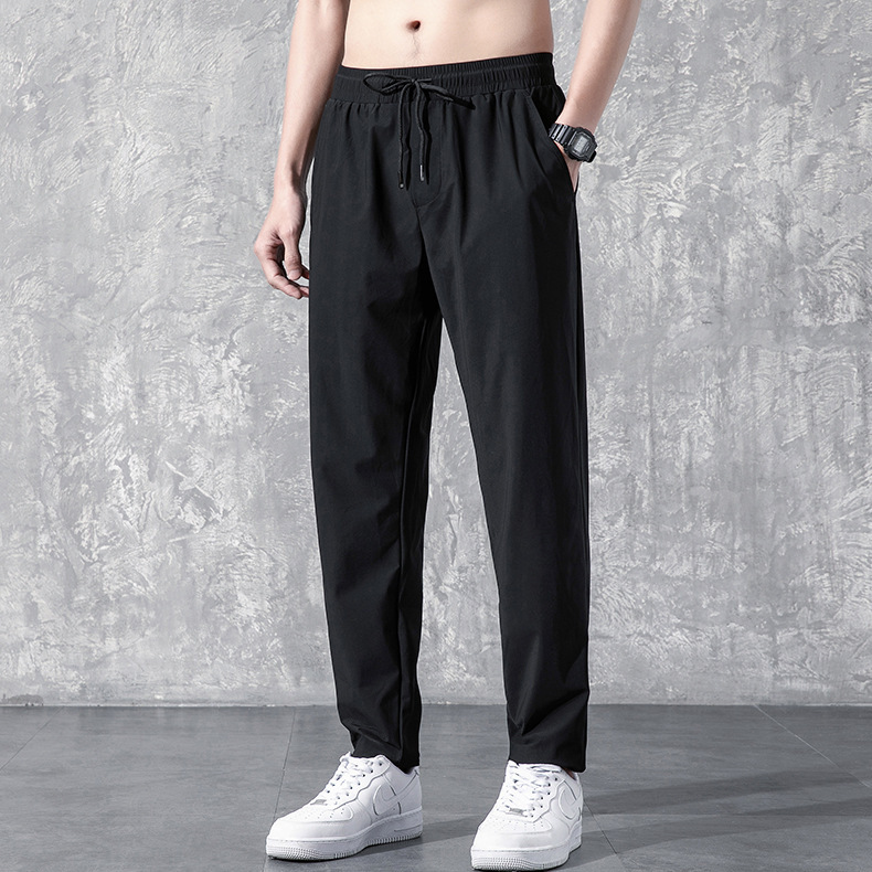 Shirt Less Clothing Straight Pants Men's Summer Thin Foreign Trade New Korean Loose Large Size Sports Casual Pants