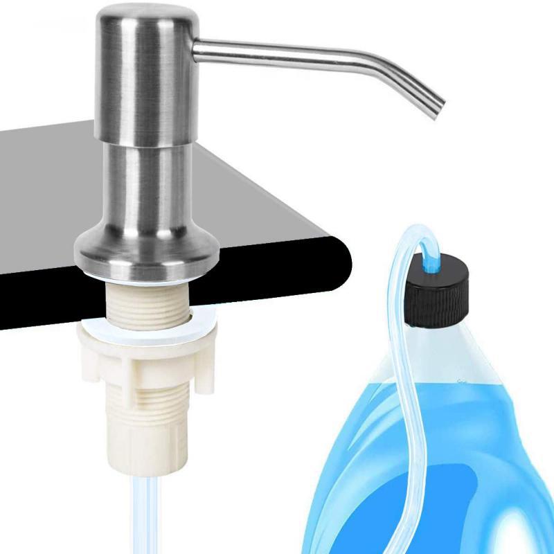 Sink detergent press extension tube vegetable basin detergent press kitchen sink liquid-free soap dispenser
