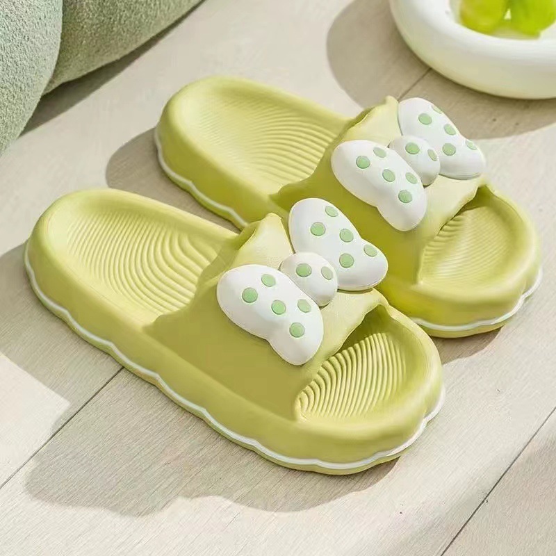 2023 Slippers Women's Bowknot ins Summer Home Room Cyber Celebrity Lightweight Non-Slip Deodorant Bathroom Outer Wear Sandals