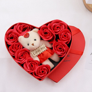 Cross-border exclusive soap flower heart-shaped rose gift box Valentine's Day Mother's Day gift rose creative birthday gift