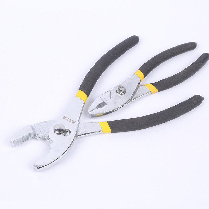 Factory wholesale large opening clamping pliers pipe repair tools two-color plastic handle 6 inch 8 inch carp pliers