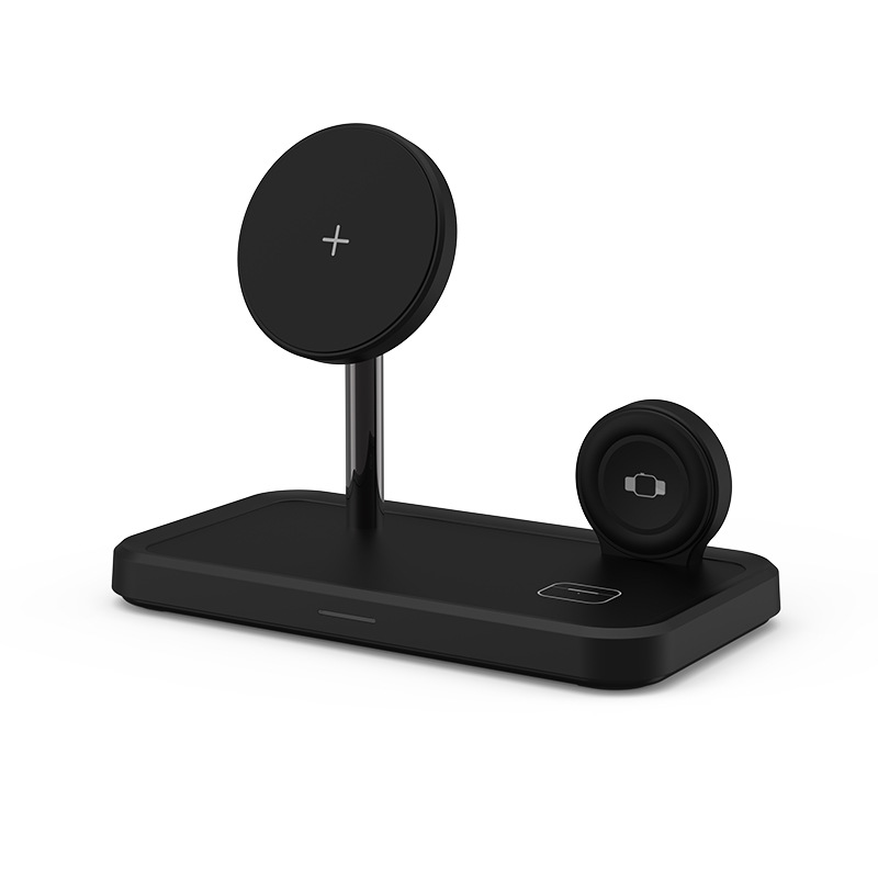 Three-in-one magnetic wireless charger qi2 certification zinc alloy bracket magnetic wireless charging KCFCCICID certification