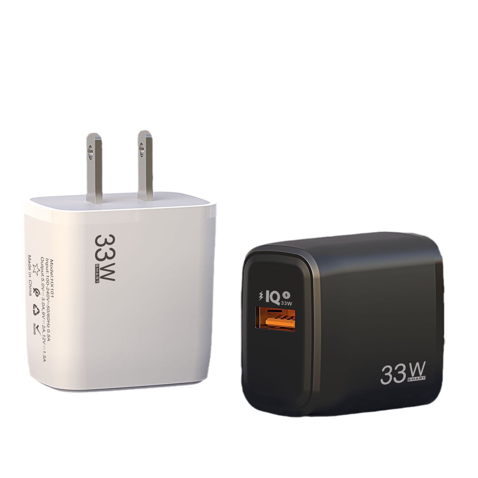 Foreign trade 5v1a charging head European and American British standard usb33w mobile phone charger suit applicable to Huawei Xiaomi fast charging head