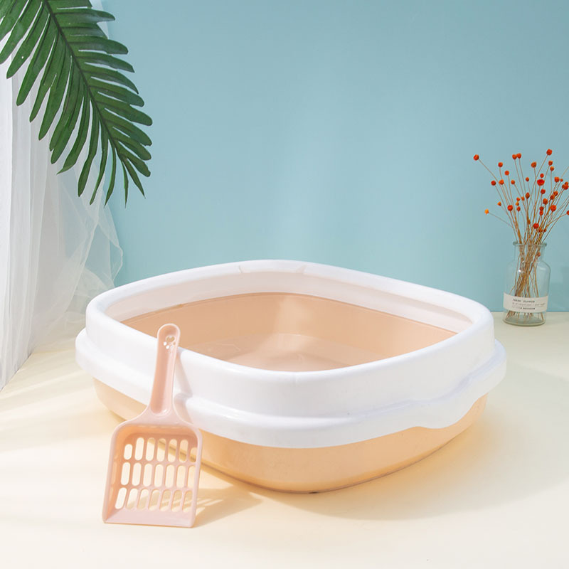 Pet semi-closed cat litter box large thick cat toilet to send cat litter shovel pet cleaning supplies cat litter box wholesale