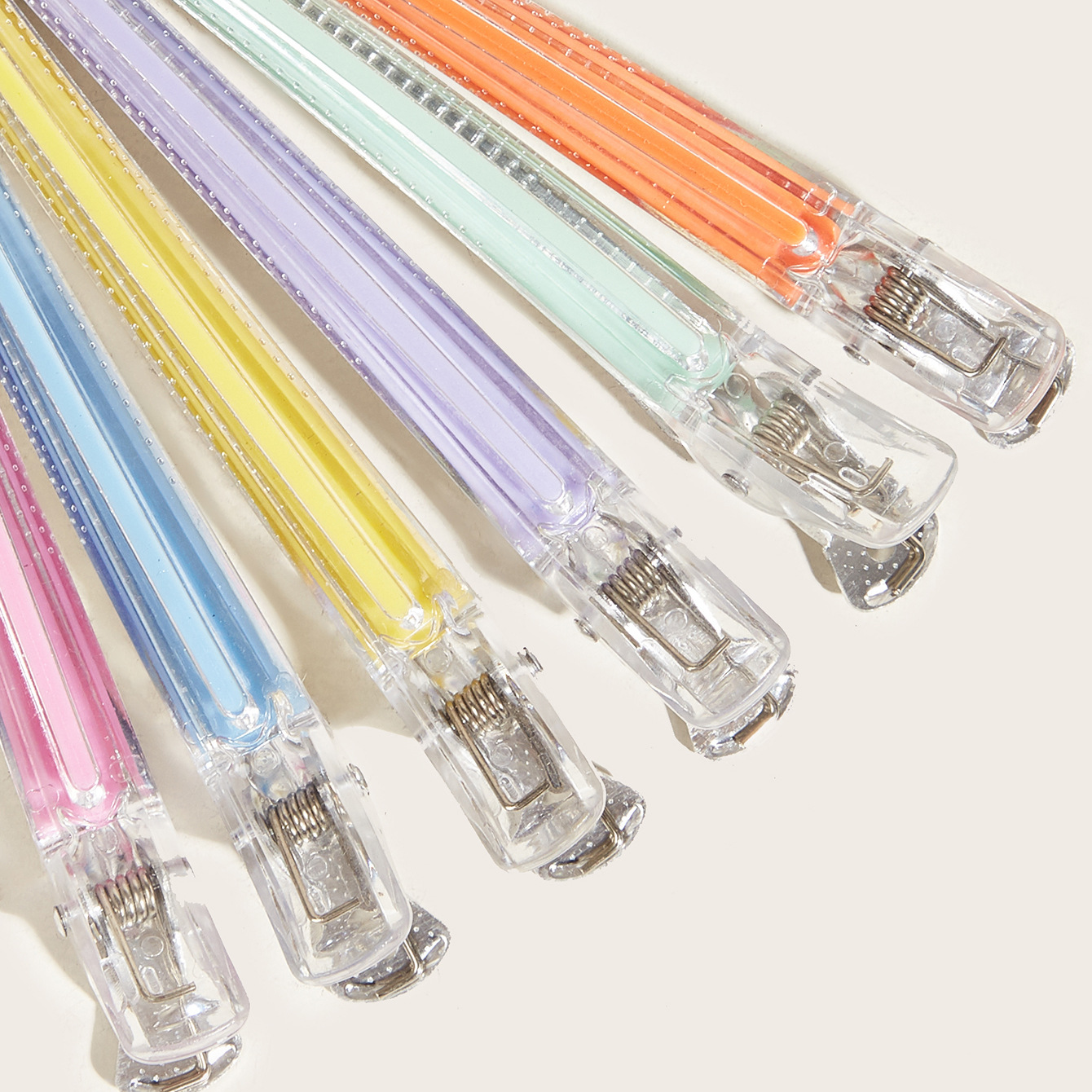 Traceless hair clip plastic transparent duck clip acrylic clip styling hair clip Crystal clip positioning partition clip hair