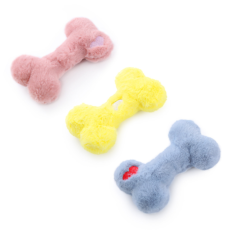 Amazon Explosions Pet Products Bone Shaped Washable Toys Interesting Voice Long Play Not Tired of Dog Toys