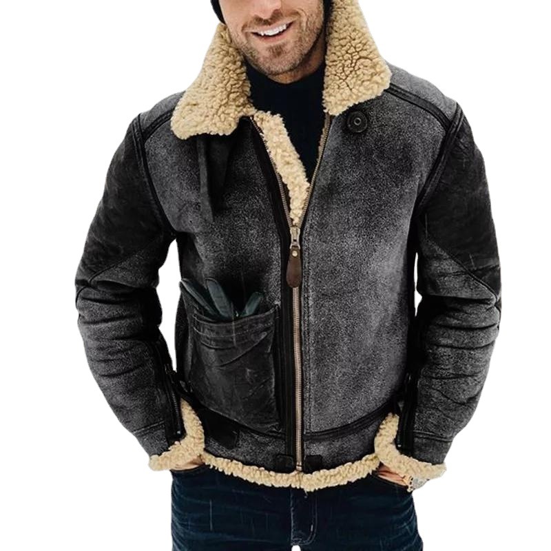 Spot 2021 Independent Station Explosions Men's Jacket Amazon eBay Fur One Winter Top Thickened Wool Jacket