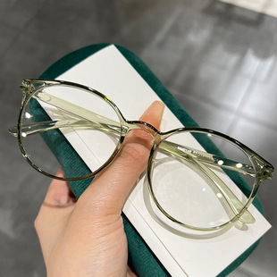 Artistic without makeup mirror frame transparent ultra-light TR90 anti-blue light glasses can be equipped with myopia degree fashion all-match women's fashion
