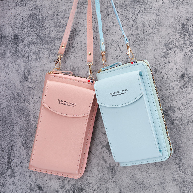 2021 New Large Capacity Mobile Phone Bag Small Shoulder Crossbody Zipper Bag Multifunctional Long Clutch Bag Women's Wallet
