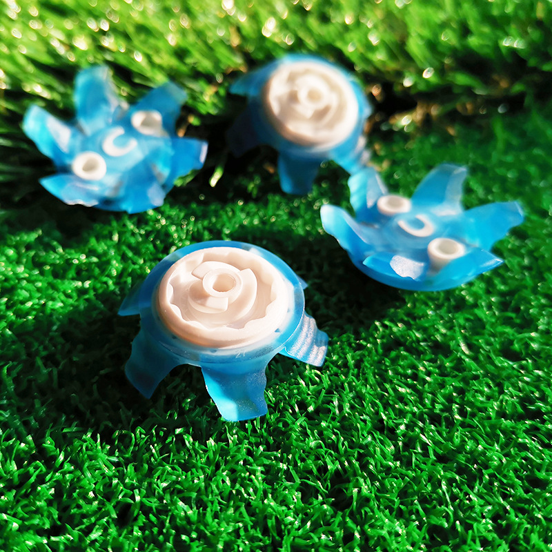 Factory direct supply golf spikes new white and blue three-color optional fast rotating spikes short teeth with holes C- 86